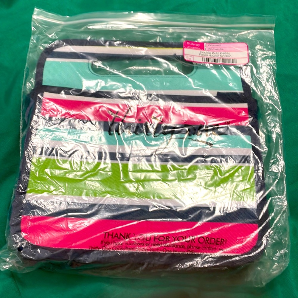 NWT Thirty-One Double Duty Caddy in Preppy Pop!